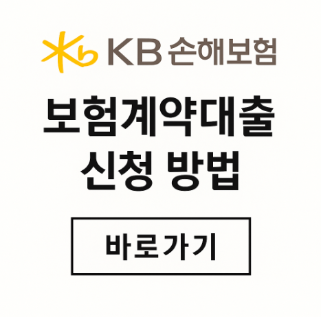 KB손해보험계약대출신청방법