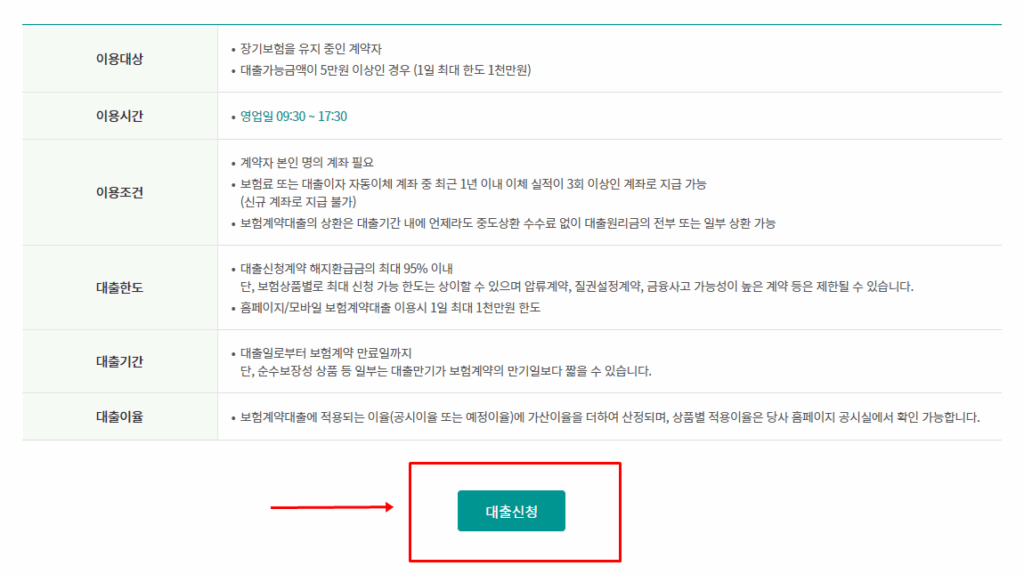 하나손해보험 계약 대출(약관대출) 신청 안내 3 하나손해보험약관대출2