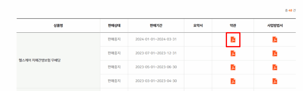 미래에셋생명 보험 약관 다운로드 조회 방법 4 미래에셋증권보험약관다운로드방법