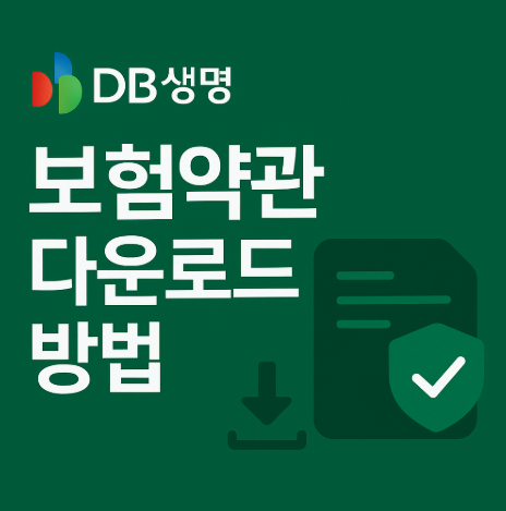DB생명 약관 조회 재발급 다운로드 2가지 방법 2 DB생명약관조회다운로드방법